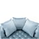 Wooden Twist Barrel Button Tufted Design Modern Round Sofa For Living Room with 3 Pillows