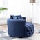 Wooden Twist Barrel Button Tufted Design Modern Round Sofa For Living Room with 3 Pillows