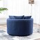 Wooden Twist Barrel Button Tufted Design Modern Round Sofa For Living Room with 3 Pillows