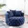 Wooden Twist Barrel Button Tufted Design Modern Round Sofa For Living Room with 3 Pillows