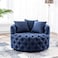 Wooden Twist Barrel Button Tufted Design Modern Round Sofa For Living Room with 3 Pillows
