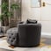 Wooden Twist Barrel Button Tufted Design Modern Round Sofa For Living Room with 3 Pillows