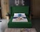 Wooden Twist Pinion Handmade Solid Wood Queen Size Bed - Green