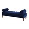 Lewis Bolstered Lounge Entryway Bench Three Seater Sofa Couch for Living Room - Blue
