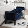Wooden Twist Royal Blue Premium Wood Upholstered Flip top Storage Bench