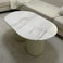 Wooden Twist Zvolyn Modern Metal Base Marble Top Coffee Table for Living Room, Bedroom