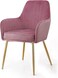 Wooden Twist Velour Modern Cafe Dining Chair Metal Legs
