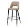 Wooden Twist Disc High Longer Metal Kitchen Counter Armless Chair