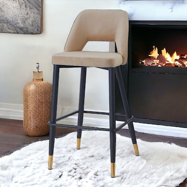 Wooden Twist Disc High Longer Metal Kitchen Counter Armless Chair