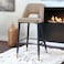 Wooden Twist Disc High Longer Metal Kitchen Counter Armless Chair