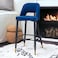 Wooden Twist Disc High Longer Metal Kitchen Counter Armless Chair