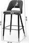 Wooden Twist Disc High Longer Metal Kitchen Counter Armless Chair