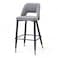 Wooden Twist Disc High Longer Metal Kitchen Counter Armless Chair