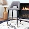 Wooden Twist Disc High Longer Metal Kitchen Counter Armless Chair
