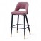Wooden Twist Disc High Longer Metal Kitchen Counter Armless Chair