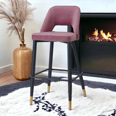 Wooden Twist Disc High Longer Metal Kitchen Counter Armless Chair