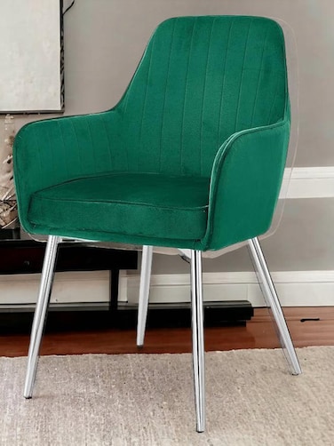 Wooden Twist Aureate Modern Cafe Dining Chair Metal Legs