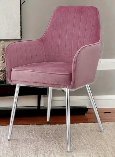 Wooden Twist Aureate Modern Cafe Dining Chair Metal Legs