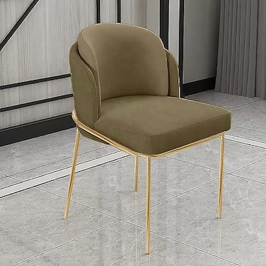 Wooden Twist Voguish Modern Cafe Dining Chair Metal Legs