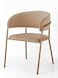 Wooden Twist Tavern Modern Cafe Dining Chair Metal Legs
