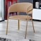 Wooden Twist Tavern Modern Cafe Dining Chair Metal Legs