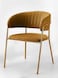Wooden Twist Tavern Modern Cafe Dining Chair Metal Legs