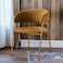Wooden Twist Tavern Modern Cafe Dining Chair Metal Legs