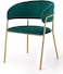 Wooden Twist Tavern Modern Cafe Dining Chair Metal Legs
