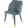 Wooden Twist Fancy Luxury Modern Cafe Dining Chair Metal Legs