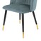 Wooden Twist Fancy Luxury Modern Cafe Dining Chair Metal Legs