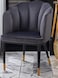 Wooden Twist Fuzzy Modern Cafe Dining Chair Metal Legs