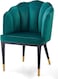 Wooden Twist Fuzzy Modern Cafe Dining Chair Metal Legs