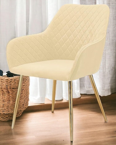 Wooden Twist Stria Modern Cafe Dining Chair Metal Legs