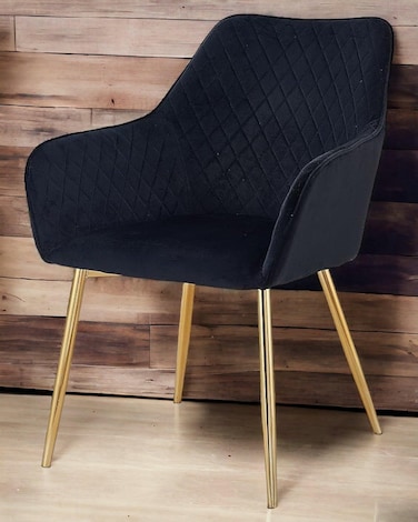 Wooden Twist Stria Modern Cafe Dining Chair Metal Legs
