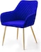 Wooden Twist Stria Modern Cafe Dining Chair Metal Legs