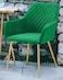 Wooden Twist Stria Modern Cafe Dining Chair Metal Legs
