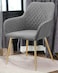 Wooden Twist Stria Modern Cafe Dining Chair Metal Legs