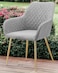 Wooden Twist Stria Modern Cafe Dining Chair Metal Legs