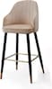 Wooden Twist Hassock Modern Cafe Dining Chair Metal Legs