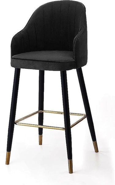Wooden Twist Hassock Modern Cafe Dining Chair Metal Legs