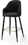 Wooden Twist Hassock Modern Cafe Dining Chair Metal Legs