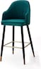 Wooden Twist Hassock Modern Cafe Dining Chair Metal Legs