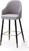 Wooden Twist Hassock Modern Cafe Dining Chair Metal Legs