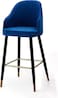 Wooden Twist Hassock Modern Cafe Dining Chair Metal Legs