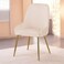 Wooden Twist Echelon Modern Cafe Dining Chair Wih Metal Legs - Beige
