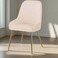 Wooden Twist Echelon Modern Cafe Dining Chair Wih Metal Legs - Beige