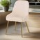 Wooden Twist Echelon Modern Cafe Dining Chair Wih Metal Legs - Beige