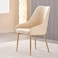 Wooden Twist Echelon Modern Cafe Dining Chair Wih Metal Legs - Beige