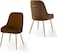 Wooden Twist Echelon Modern Cafe Dining Chair Wih Metal Legs