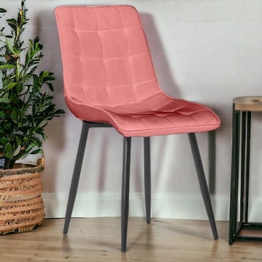 Wooden Twist Stow Design Modern Cafe Dining Chair Metal Legs